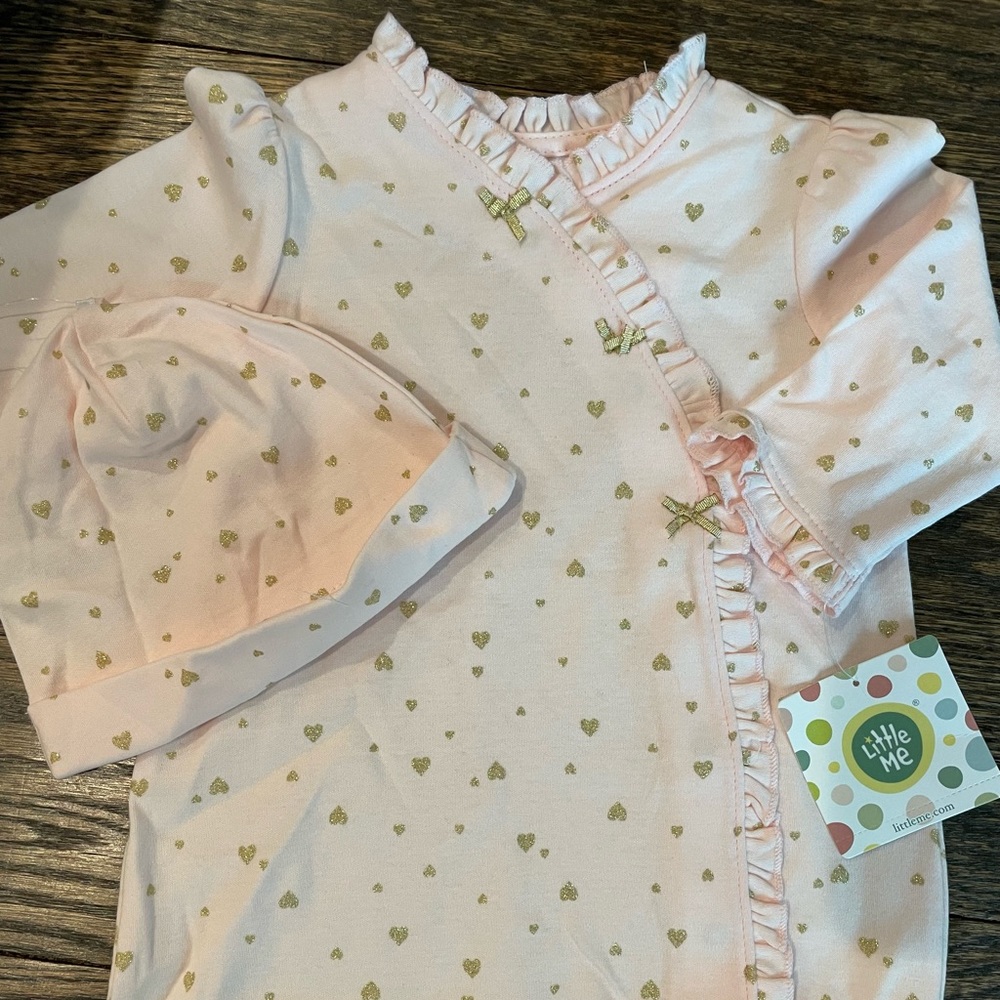 9M Little Me Footie Outfit with Hat